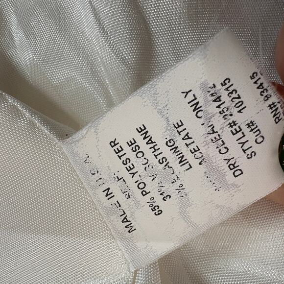 Trina Turk Clasp Front Blazer Cream Career Casual 3/4 Sleeve - 6 - Picture 6 of 6